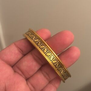 Vintage Fendi bracelet and earrings matching set gold and black